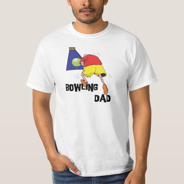 T-shirt Papa de bowling (Devant)