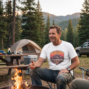 T-shirt Papa de camping de haute qualité
