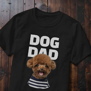 T-shirt Papa de chien cool personnalisé avec photo