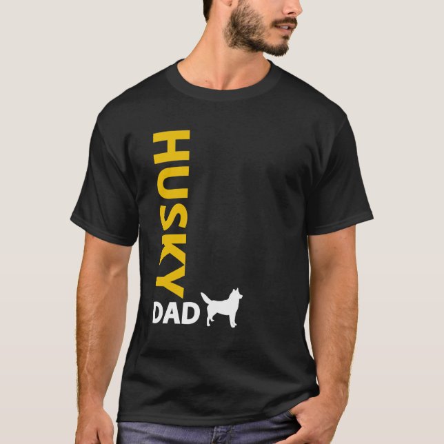 T-shirt Papa de chien de traîneau sibérien (Devant)