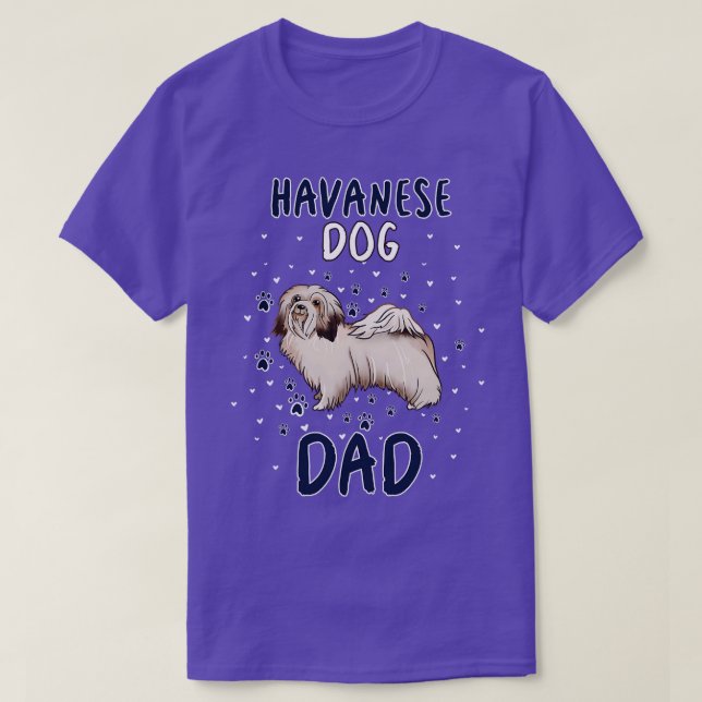 T-shirt Papa de chien Havanais (Design devant)