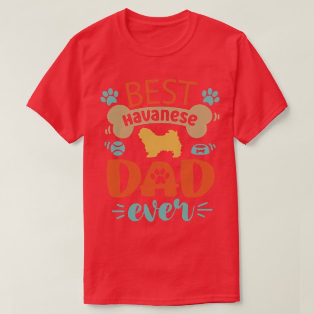 T-shirt Papa de chien Havanais (Design devant)