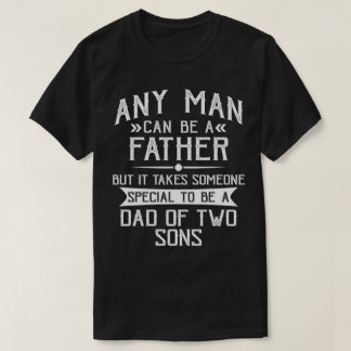 T-shirt Papa de deux fils Fête des pères cadeau pour papa 