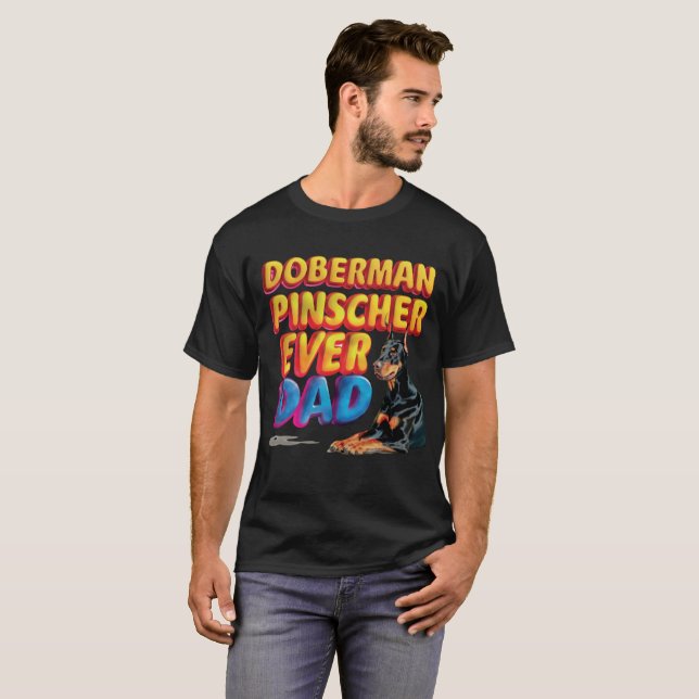 T-shirt Papa de Doberman pour toujours (Devant entier)