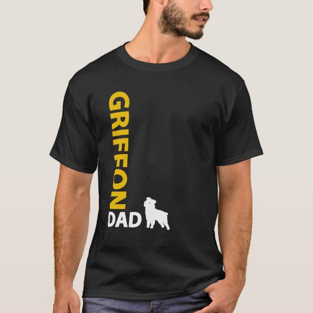 T-shirt Papa de griffon de Bruxelles (Devant)