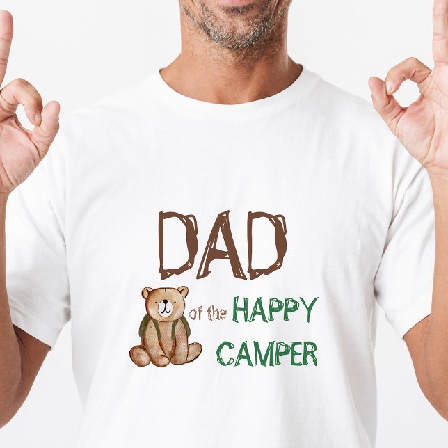 T-shirt Papa De Happy Camper 1Er Anniversaire Fête (Créateur téléchargé)