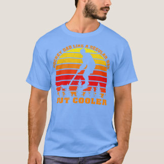 T-shirt Papa de hockey comme un père régulier mais un glac