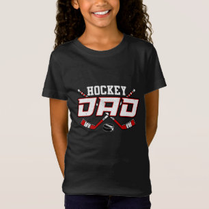 T-Shirt Papa De Hockey Pour Hommes Papa Fête des pères Vin