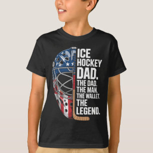 T-shirt Papa de hockey sur glace L'homme Le portefeuille 