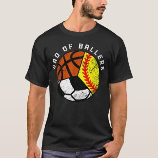 T-shirt Papa de joueurs drôle de softball de football de b