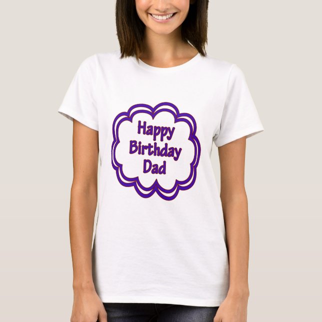 T-shirt Papa de joyeux anniversaire (Devant)