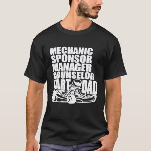 T-shirt Papa de karting Mécanicien Parrain Manager