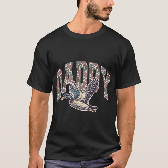 T-shirt Papa de la chasse au canard de Mallard (Devant)
