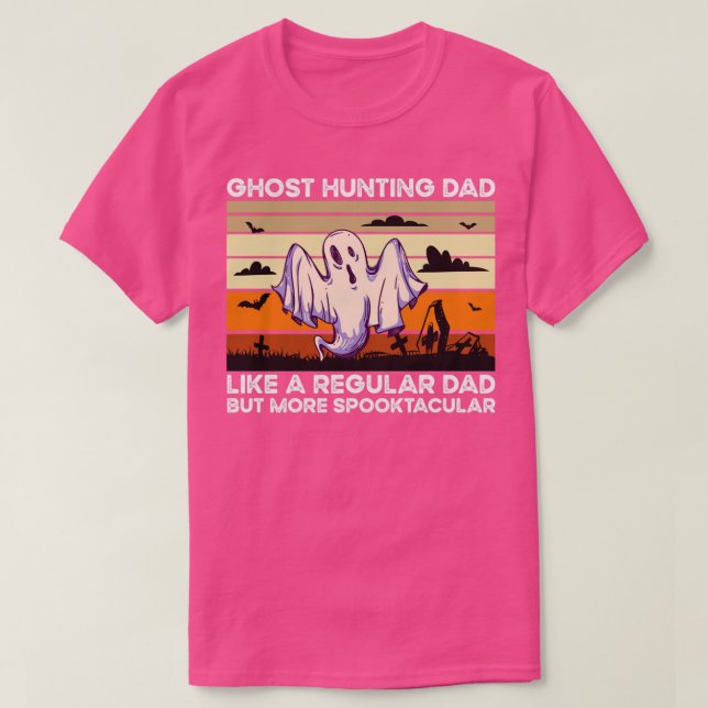 T-shirt Papa de la chasse aux fantômes (Design devant)