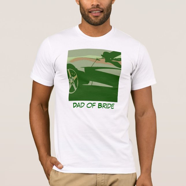 T-shirt Papa de la Corvette de mariée (Devant)