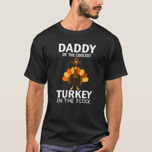 T-shirt Papa de la dinde la plus cool du troupeau Thanksgi