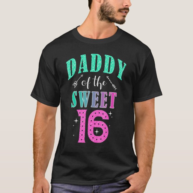 T-shirt Papa De La Douce 16 Seize Parents Qui Corresponden (Devant)