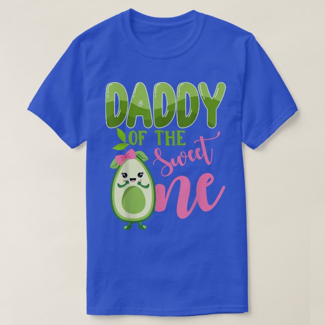 T-shirt Papa de la douce Un 1er anniversaire Avocado Girl  (Design devant)