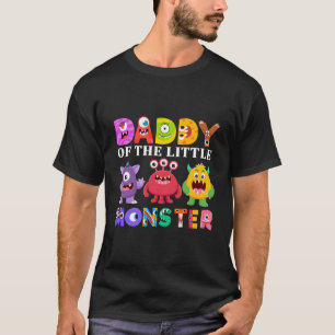 T-shirt Papa De La Famille D'Anniversaire Du Petit Monstre