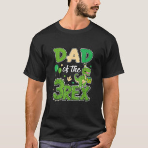 T-shirt Papa De La Famille Des Trois Rex Anniversaire Dino