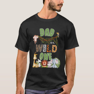 T-shirt Papa de la famille Safari pour le 1er anniversaire