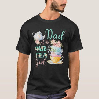 T-shirt Papa De La Fête De Thé Par- Tea Girl Thème Anniver