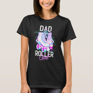 T-shirt Papa de la fille à roulettes Patin à roulettes Ann