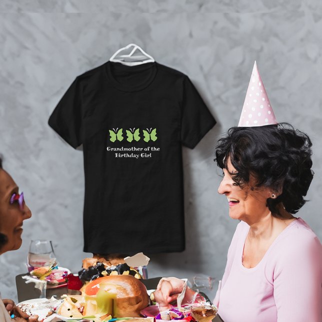 T-shirt Papa de la fille d'anniversaire papillon (Créateur téléchargé)