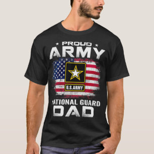 T-shirt Papa de la Garde nationale de l'armée fière avec l