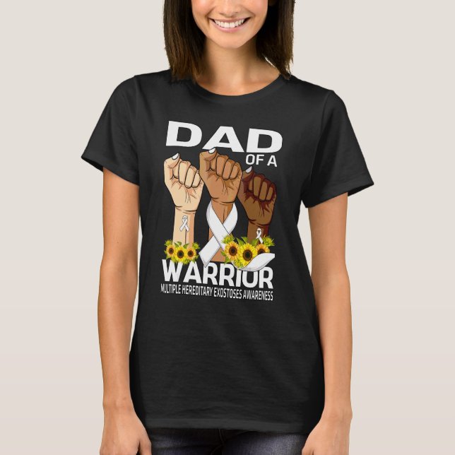 T-shirt Papa De La Main D'Un Guerrier Multiples Héréditair (Devant)