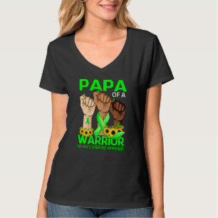 T-shirt Papa De La Main D'Un Guerrier Reconnaissant Le Syn