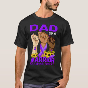 T-shirt Papa De La Main D'Un Guerrier Ulcerative Conscienc