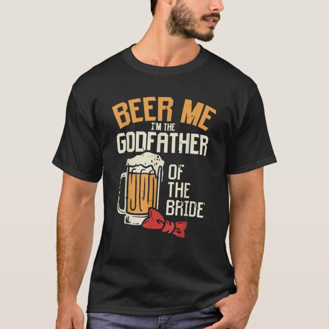 T-shirt Papa de la mariée, bière pour hommes, fête de mari (Devant)