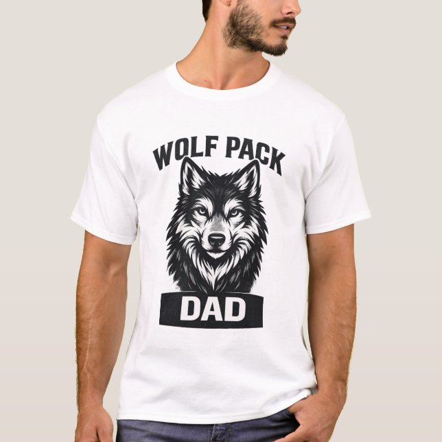 T-shirt Papa de la meute de loups (Devant)