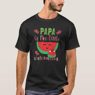 T-shirt Papa De La Petite Famille Melon Watermelon Matchin