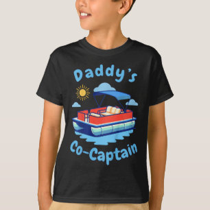 T-shirt Papa de la plaisance copilote bateau ponton enfant