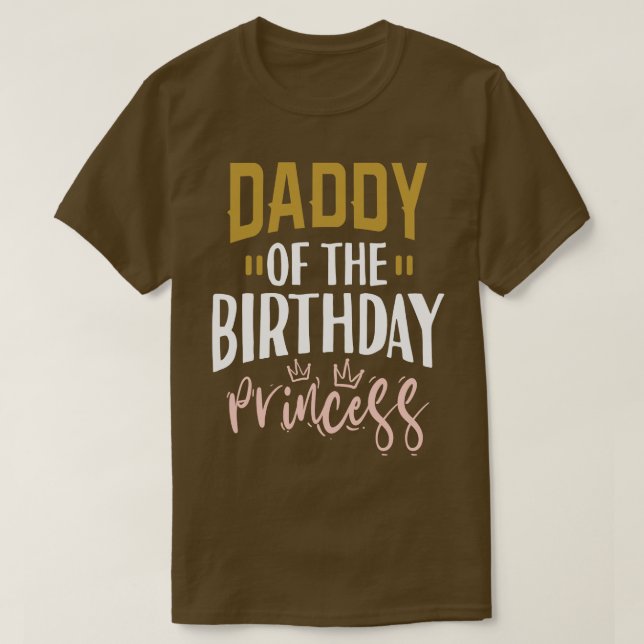 T-shirt Papa De La Princesse Anniversaire (Design devant)