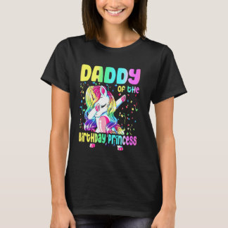 T-shirt Papa de la princesse de l'anniversaire Licorne Dab