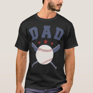 T-shirt Papa de la recrue 1er anniversaire baseball garçon