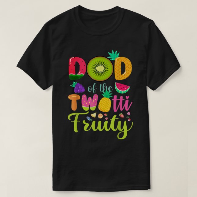 T-shirt Papa de la Twotti Frutti 2e anniversaire Fruity (Design devant)