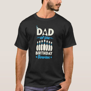 T-shirt Papa De L'Anniversaire Bowler Bowling Thème Annive