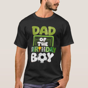 T-shirt Papa De L'Anniversaire Boy Soccer Famille De Fête