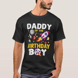 T-shirt Papa De L'Anniversaire Boy Space Anniversaire Part