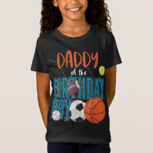 T-Shirt Papa De L'Anniversaire Boy Sports Famille De Rappr