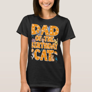 T-shirt Papa De L'Anniversaire Chat Père Kitten