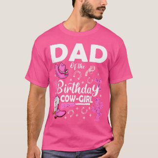 T-shirt Papa De L'Anniversaire Cowgirl Rodeo Anniversaire 