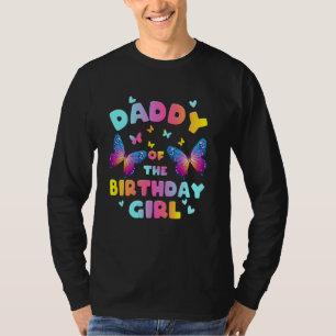 T-shirt Papa de l'Anniversaire Fille Papillon Party Matchi