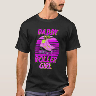 T-shirt Papa De L'Anniversaire Fille Roller Skating Party