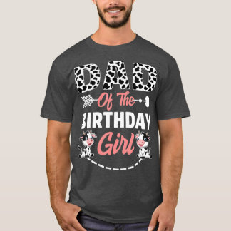 T-shirt Papa De L'Anniversaire Fille Vache Anniversaire Fe