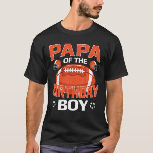 T-shirt Papa de l'anniversaire garçon américain de footbal